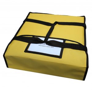 Yellow Pizza Bags with Label Card