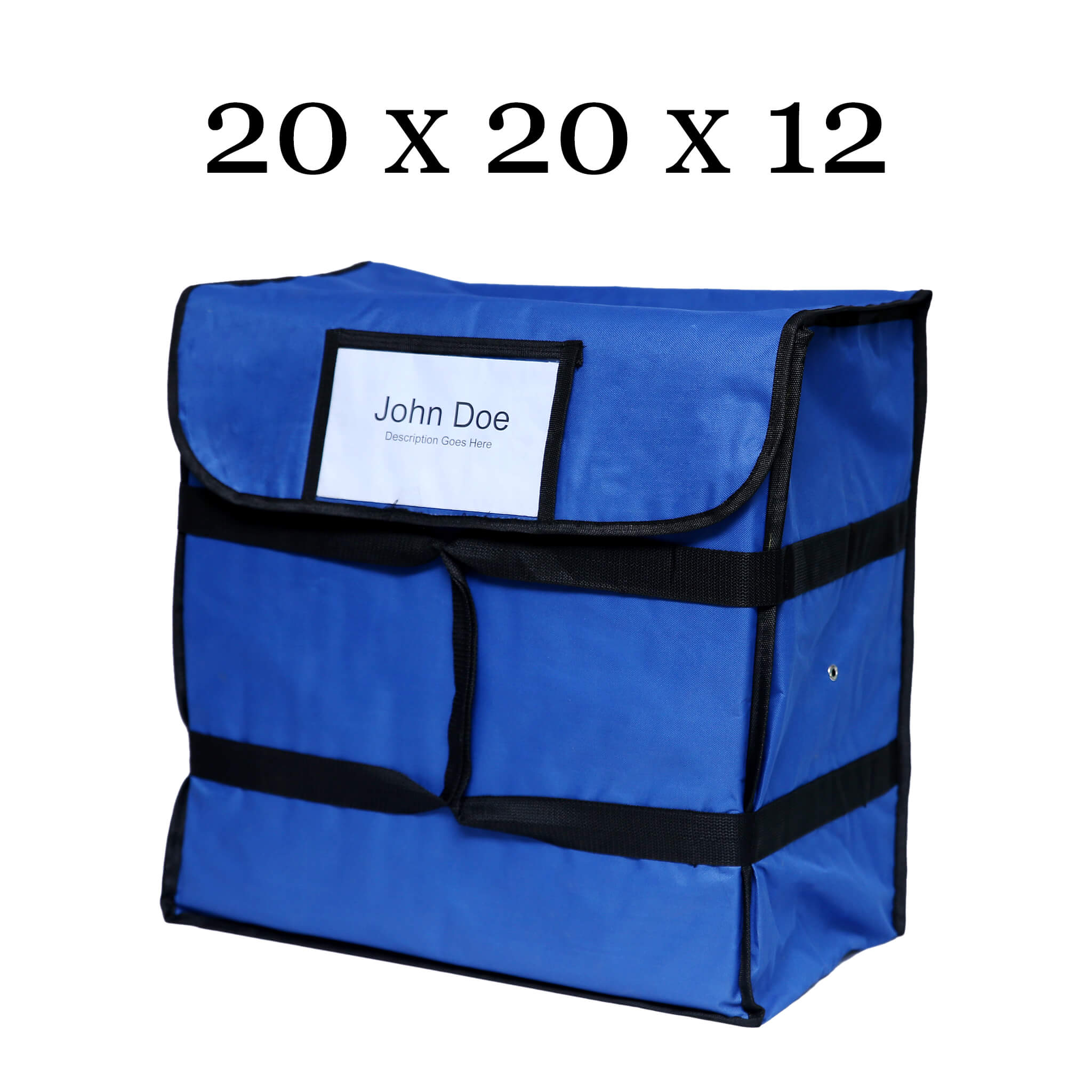 Blue Nylon Insulated Food Delivery Bags 23" x 13" x 15" Restaurant Linen Store 