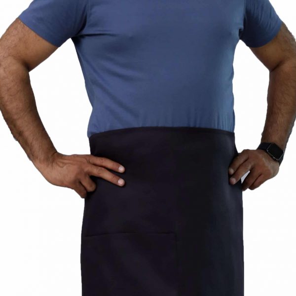 professional black bistro apron