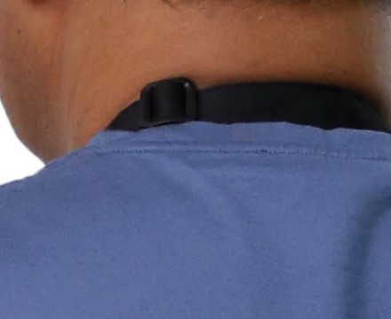 black buckled neck straps