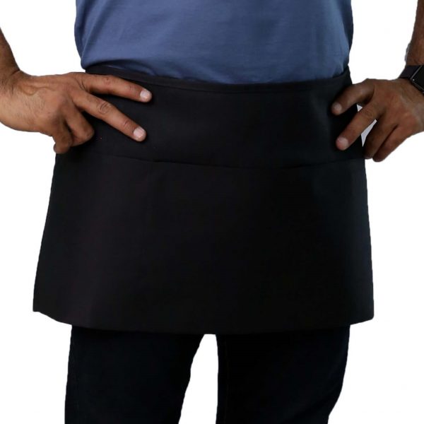 black waist apron pockets style