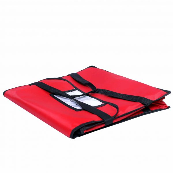 Folded Nylon Insulated Red Pizza Bag