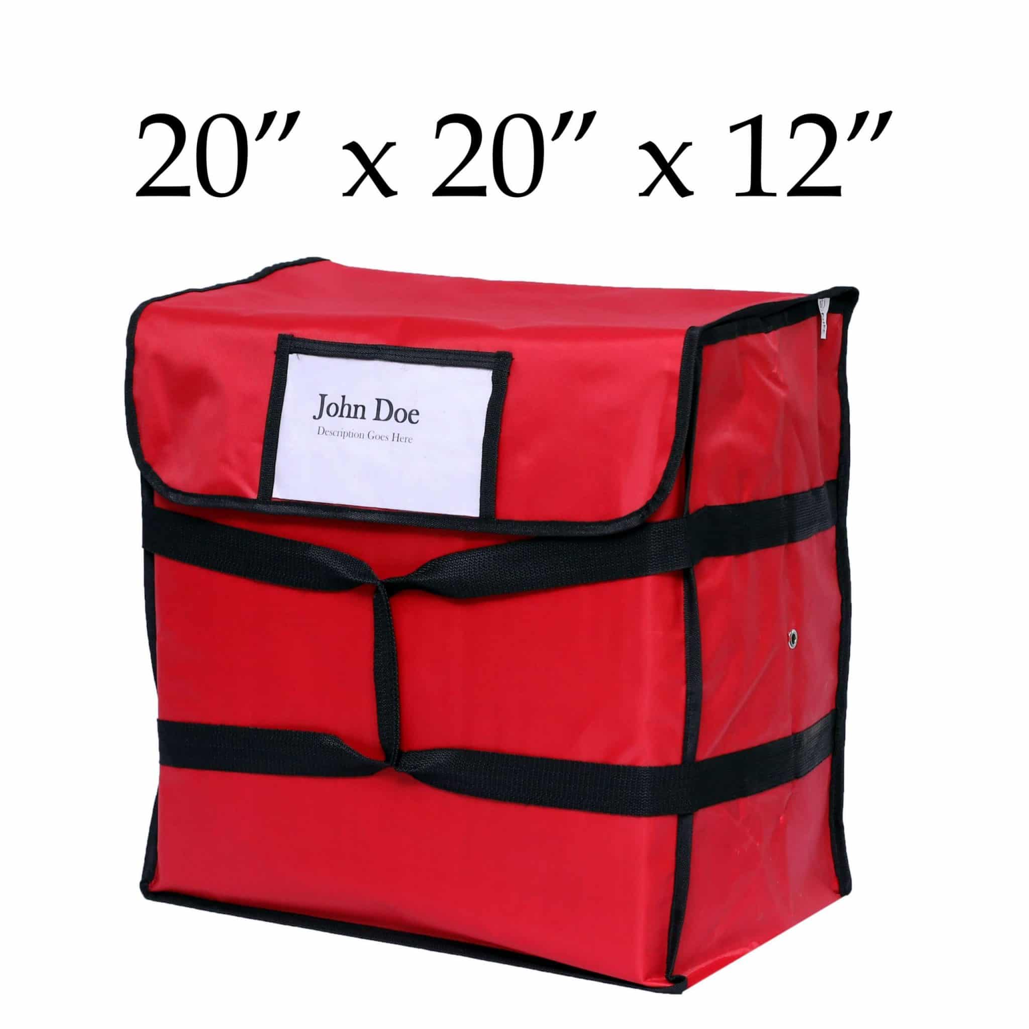 20 by 20 by 5-Inch New Star 50097 Insulated Pizza Delivery Bag Red 