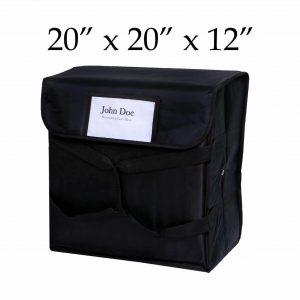 Black Insulated Pizza Delivery Bags (20 x 20 x 12)