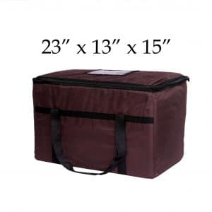 Brown insulated food delivery bags (23 x 13 x 15)