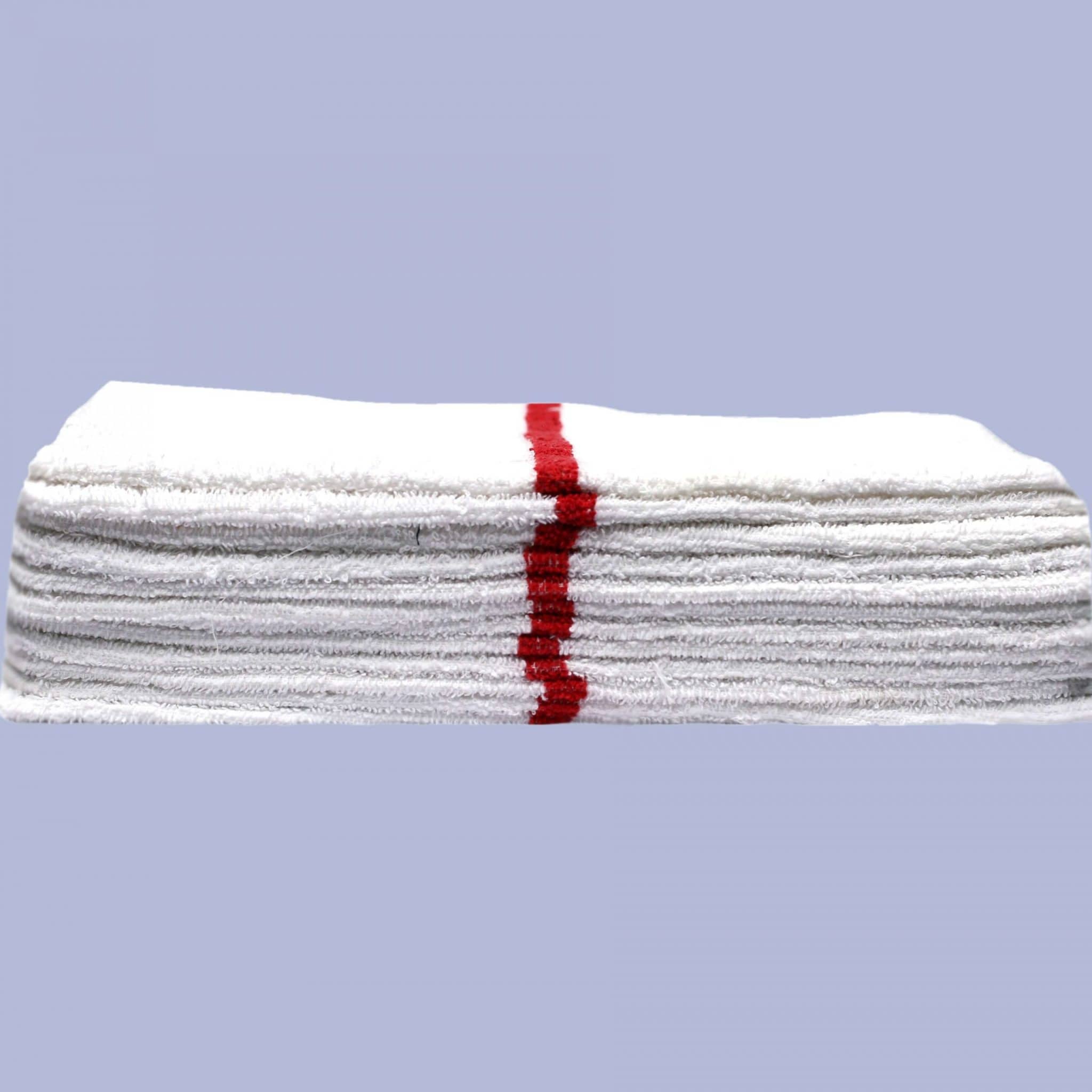 red striped bar towel (dozen)