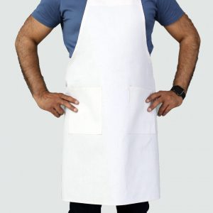 professional sleek white adjustable apron