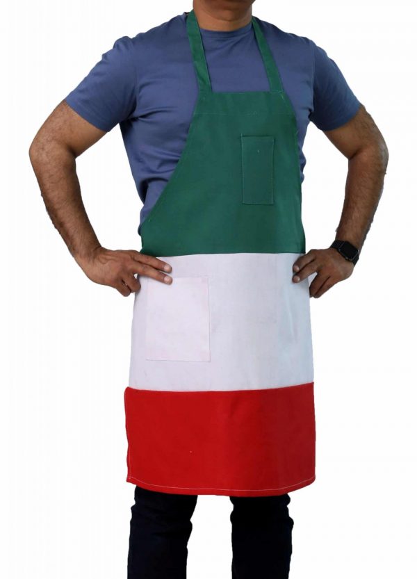Italian bib apron with pockets