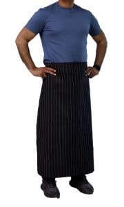 black pinstripe bistro apron