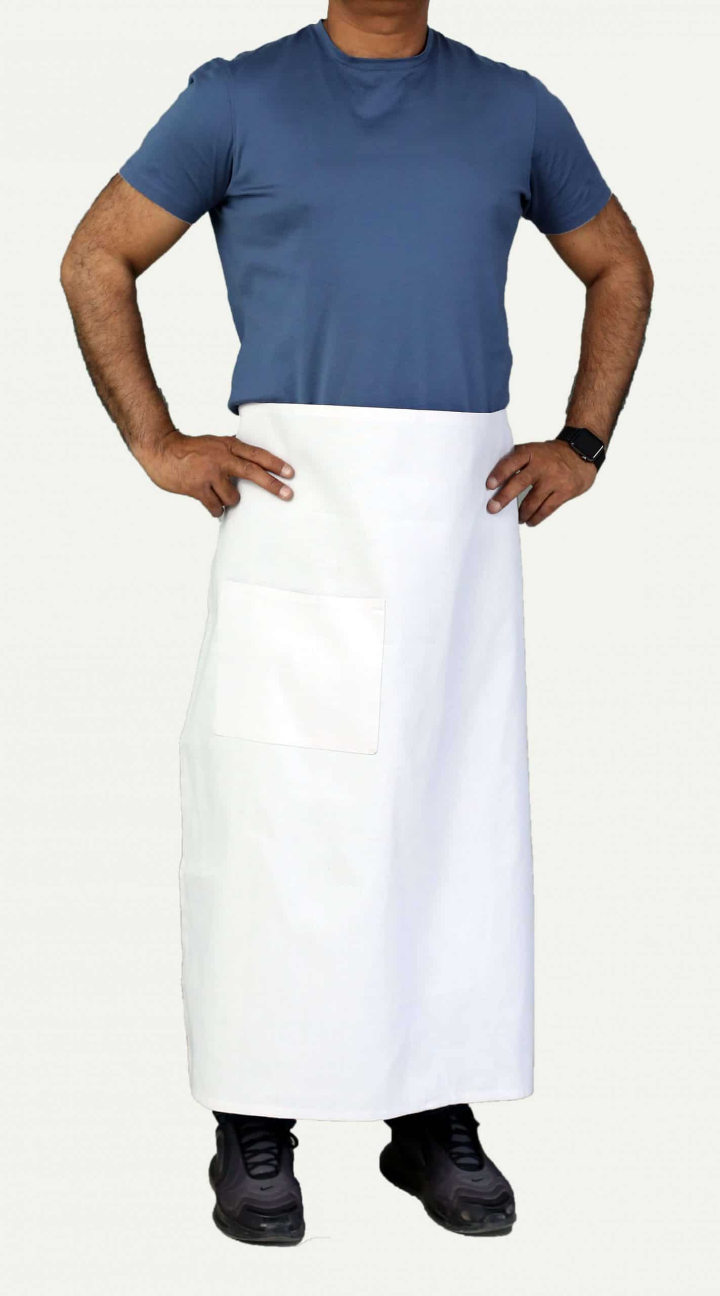 4 NEW WHITE Blanco BISTRO APRON 1 POCKET CHEF COMMERCIAL QUALITY Super Nice 