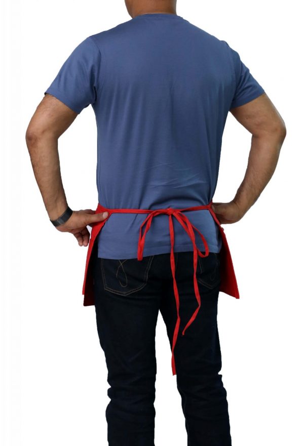 red color waist apron