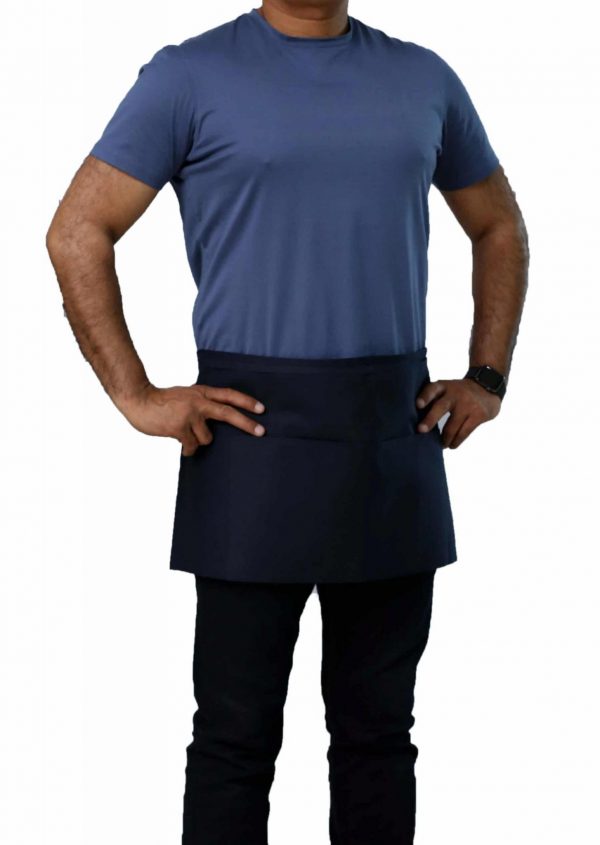 navy blue professional waist apron
