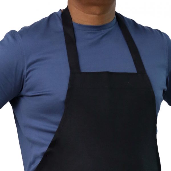 black economy apron neck style