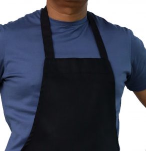 black restaurant apron's neck