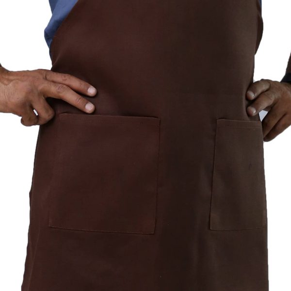 Brown Adjustable Apron's Pocket