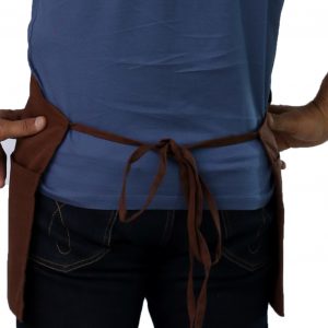 brown apron tie straps