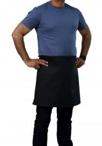 4-way black waist apron