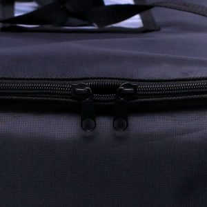 black zipper closure food delivery bags