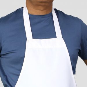 professional white color apron's neck