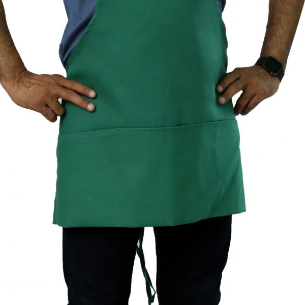 Kelly Green Apron with Pockets